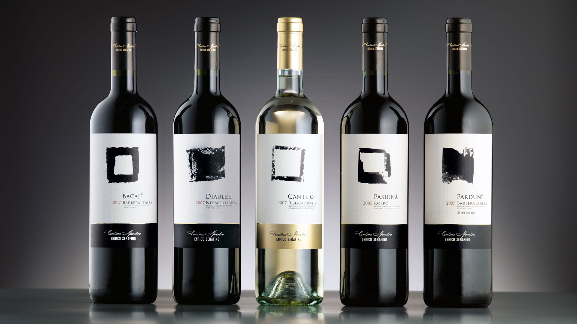 Campari Wines Enrico Serafino packaging Linea Top
