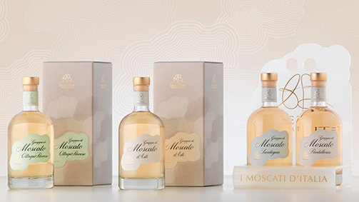 Packaging e secondary packaging - linea Moscato di AB Selezione