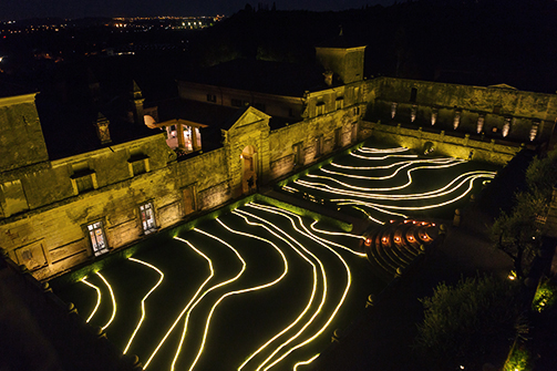 Allestimento luminoso Villa della Torre Allegrini